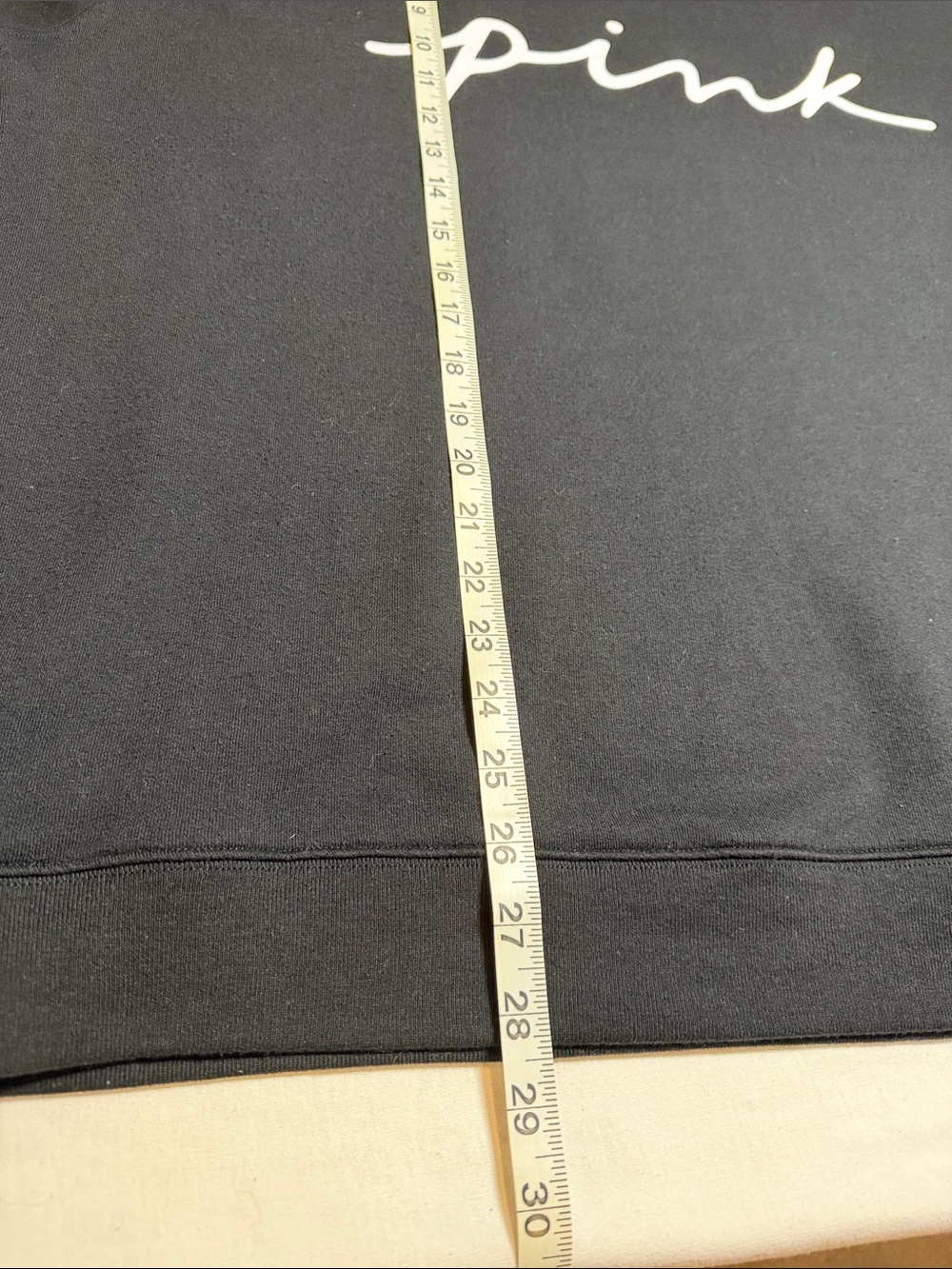 PINK Victoria's Secret Black Crewneck Sweatshirt with White Script - Picture 6 of 9